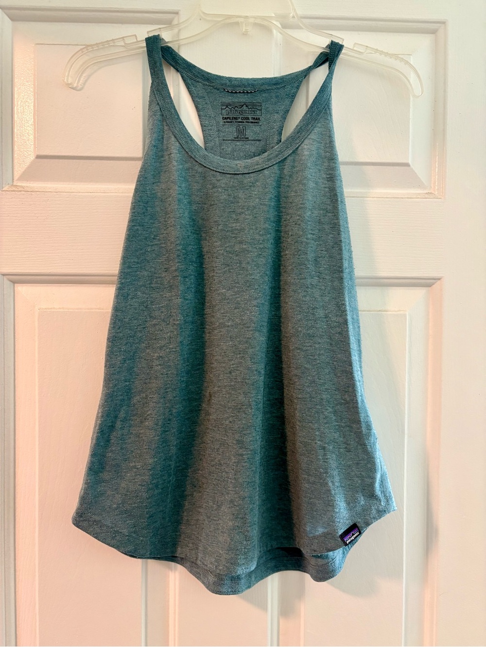 Patagonia Teal-Gray Racerback Tank Top